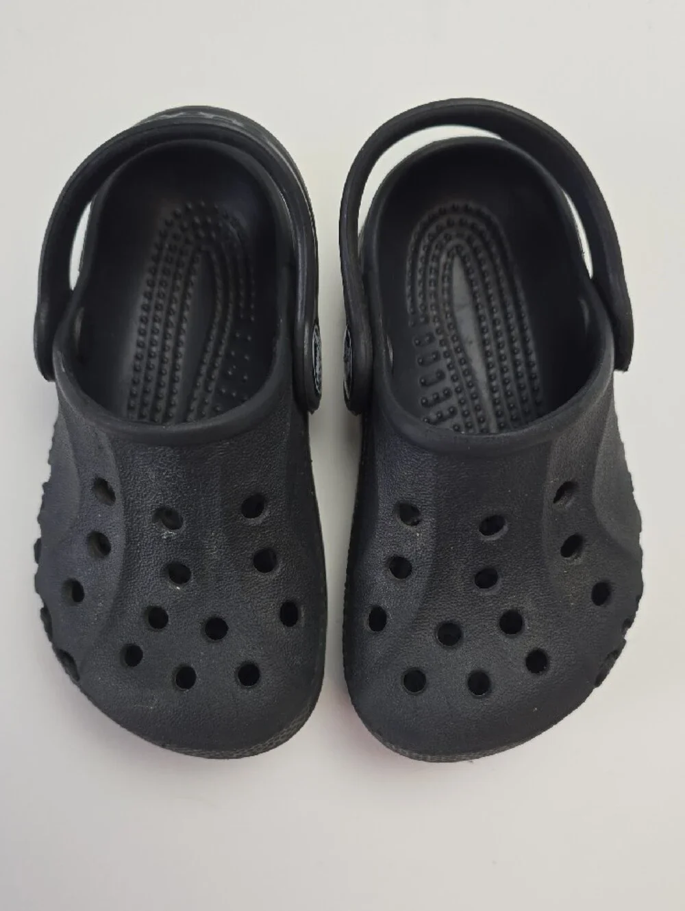 CROCS Baya Kids Black Slip-On Clogs with Heel Strap